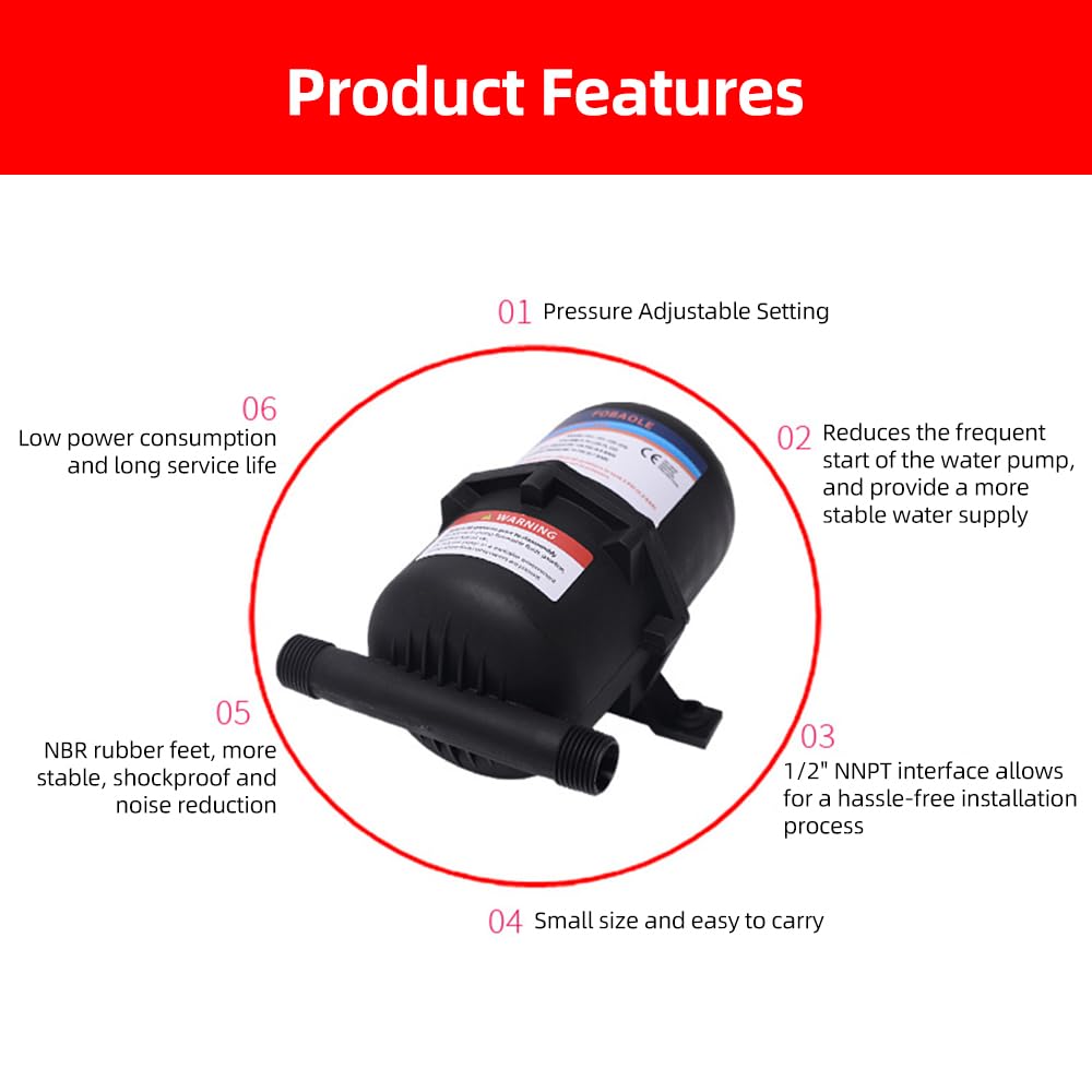 Amazon.co.jp: Duangu アキュムレータタンク、0.75L 予圧アキュム